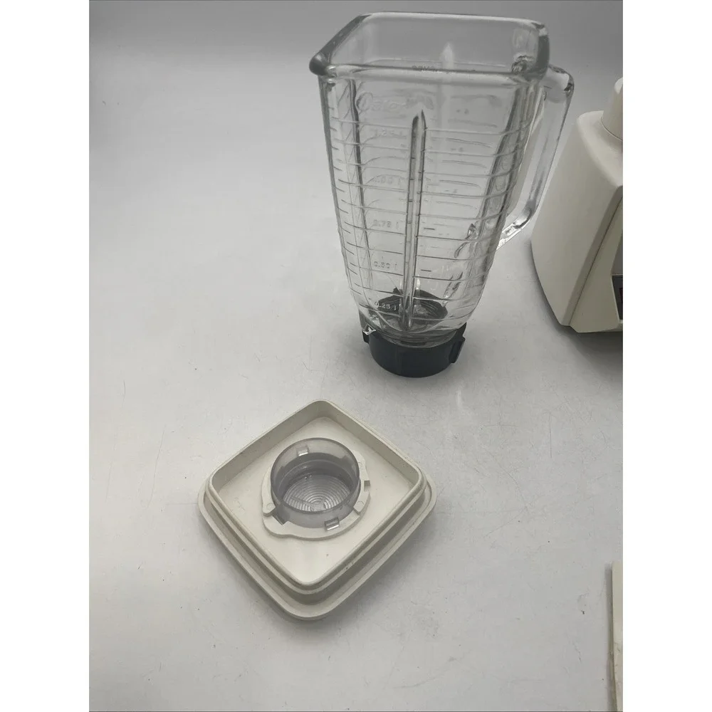 Vtg Oster 12 Speed Osterizer Blender #852-08B 5 Cup Glass Pitcher w/Instructions